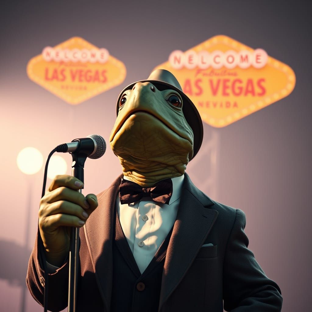 Singing turtle sinatra