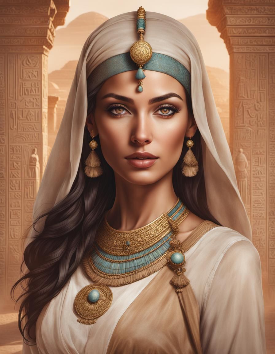 Ethereal Archaeologist Portrait in Egypt