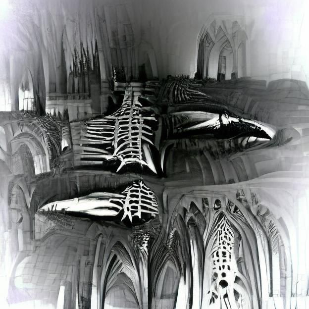 Gothic Cathedral Made of Whale Bones