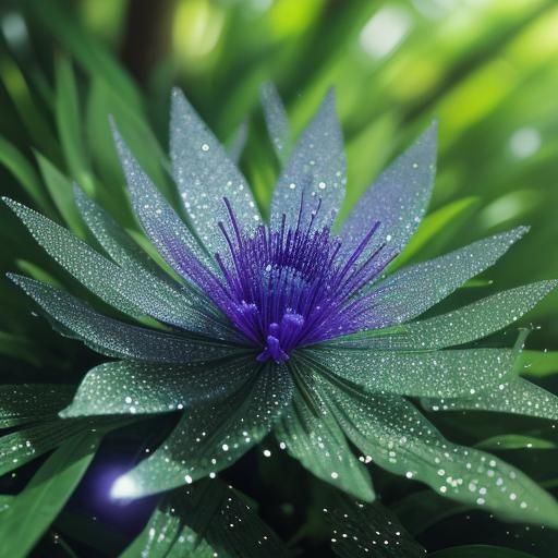 Sparkling Dew on Spiderweb: Macro Nature Photography