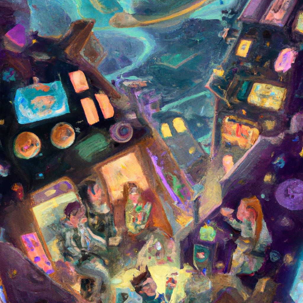 Futuristic Starbucks in Space: Ethereal Fantasy