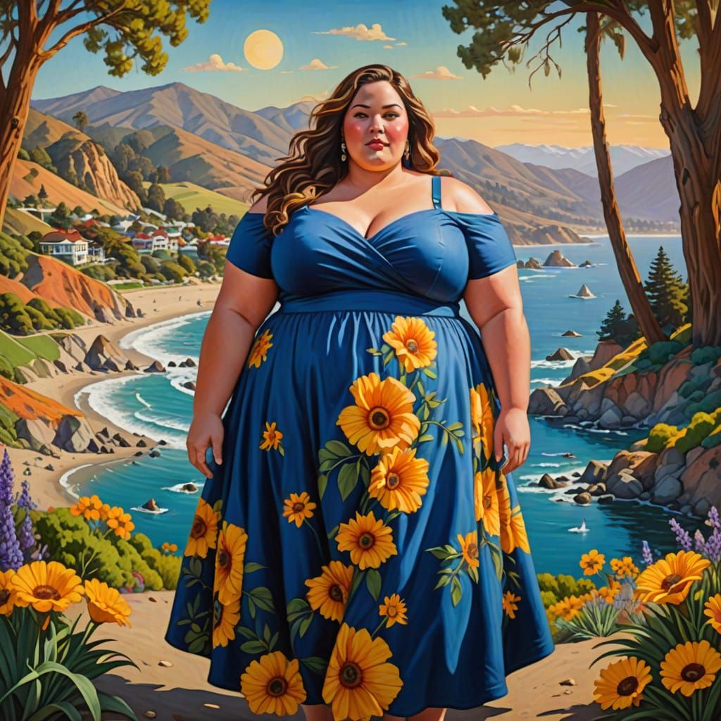 California Goddess in Vibrant Masterpiece