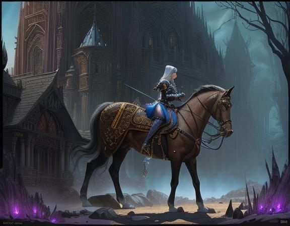 Drow Sith Commander in Epic Fantasy Art Style