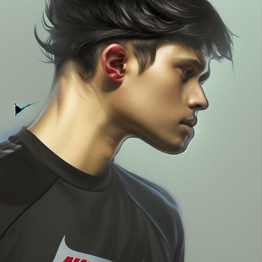 Hyperdetailed Portrait of Boy in Nike and Adidas