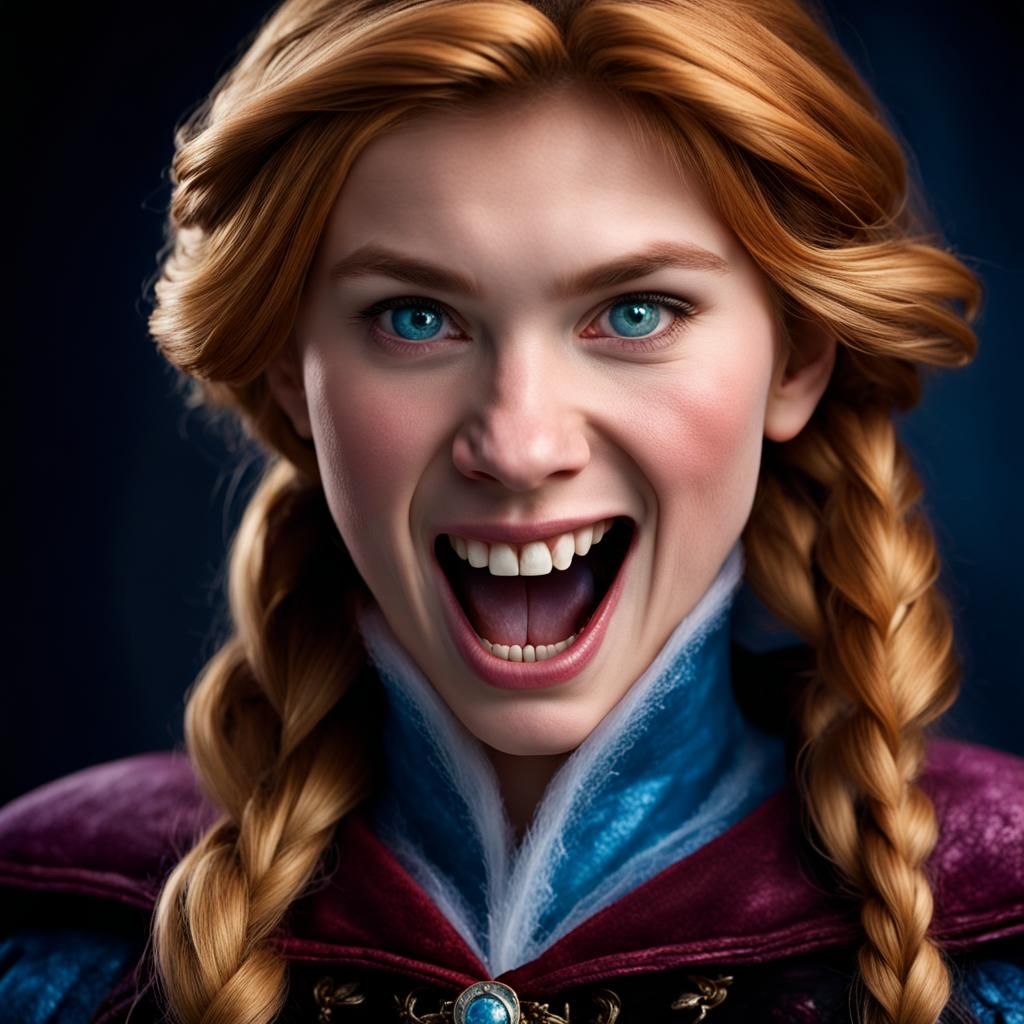 Anna from Frozen as a Vampire Portrait
