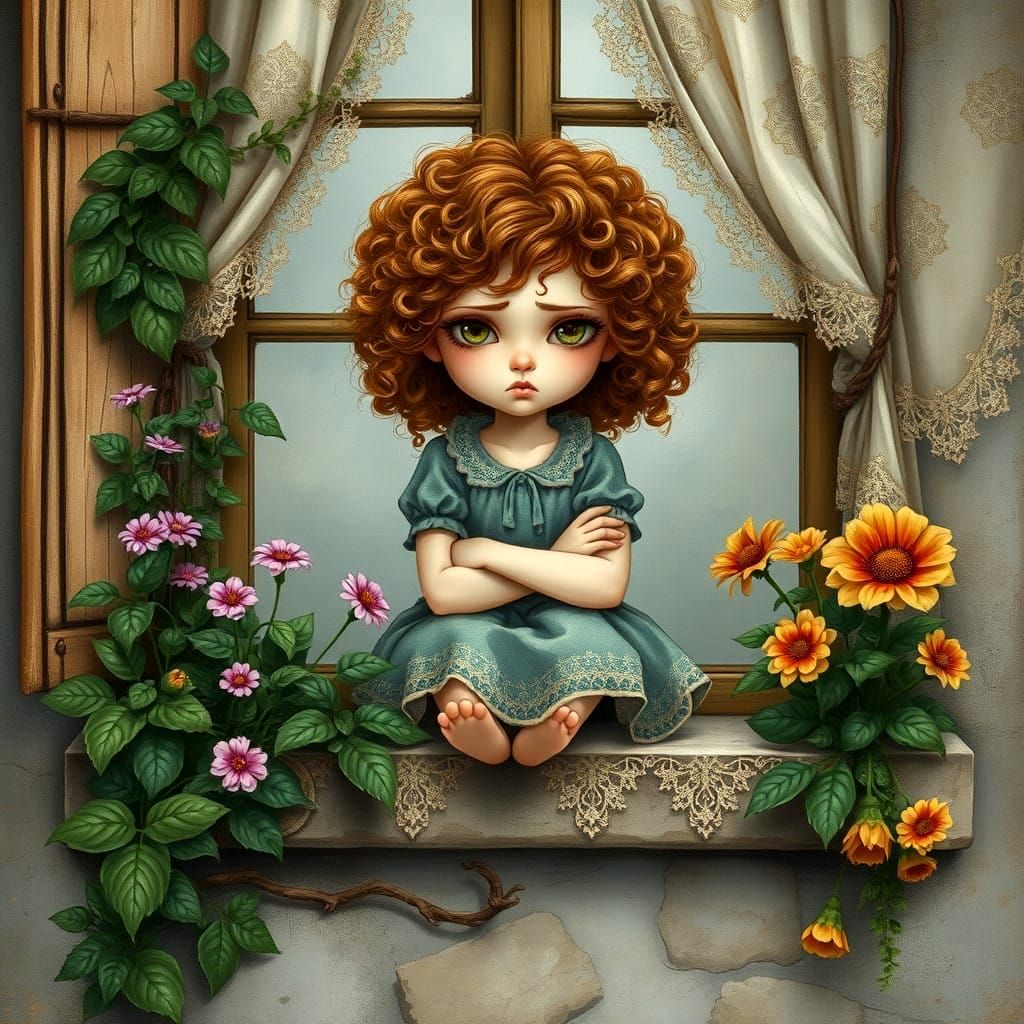 Sullen Whimsy on a Windowsill