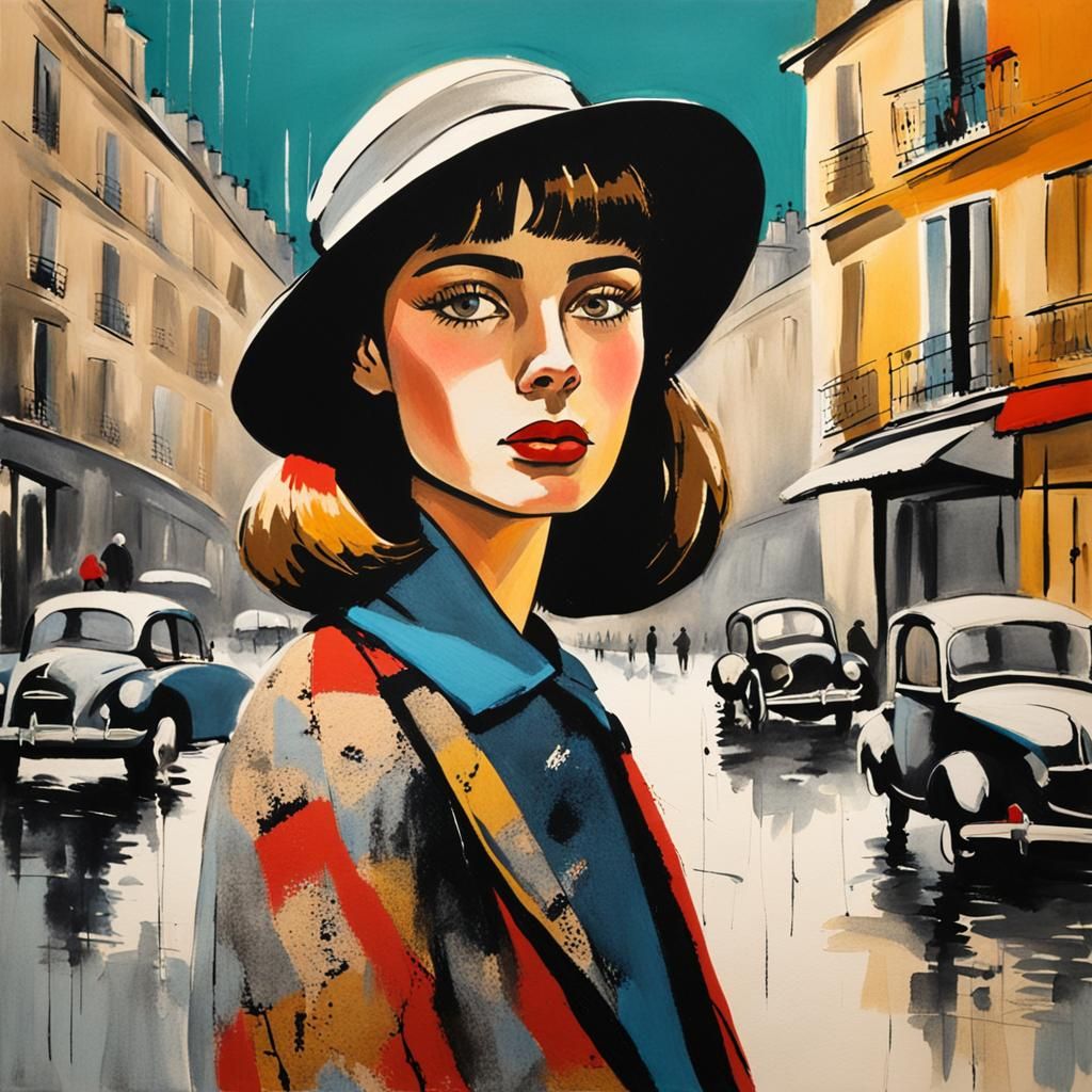Parisienne Street Style Portrait in Levier Style