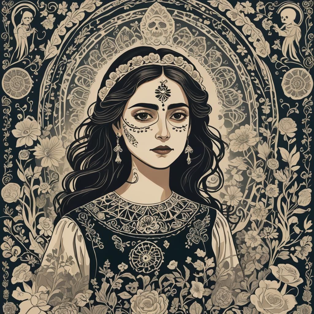 Ethereal Book Cover Design with Cultural Montage