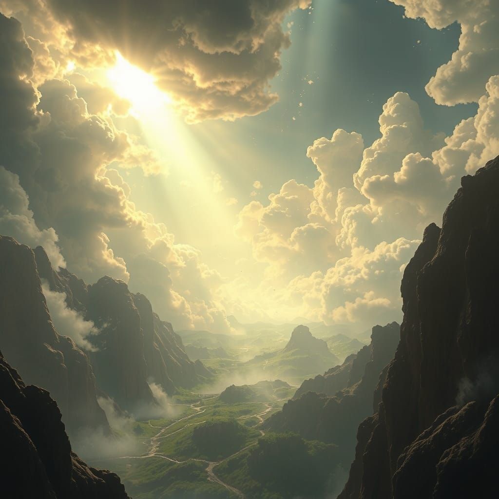 Jacob's Ladder: Epic Biblical Digital Painting