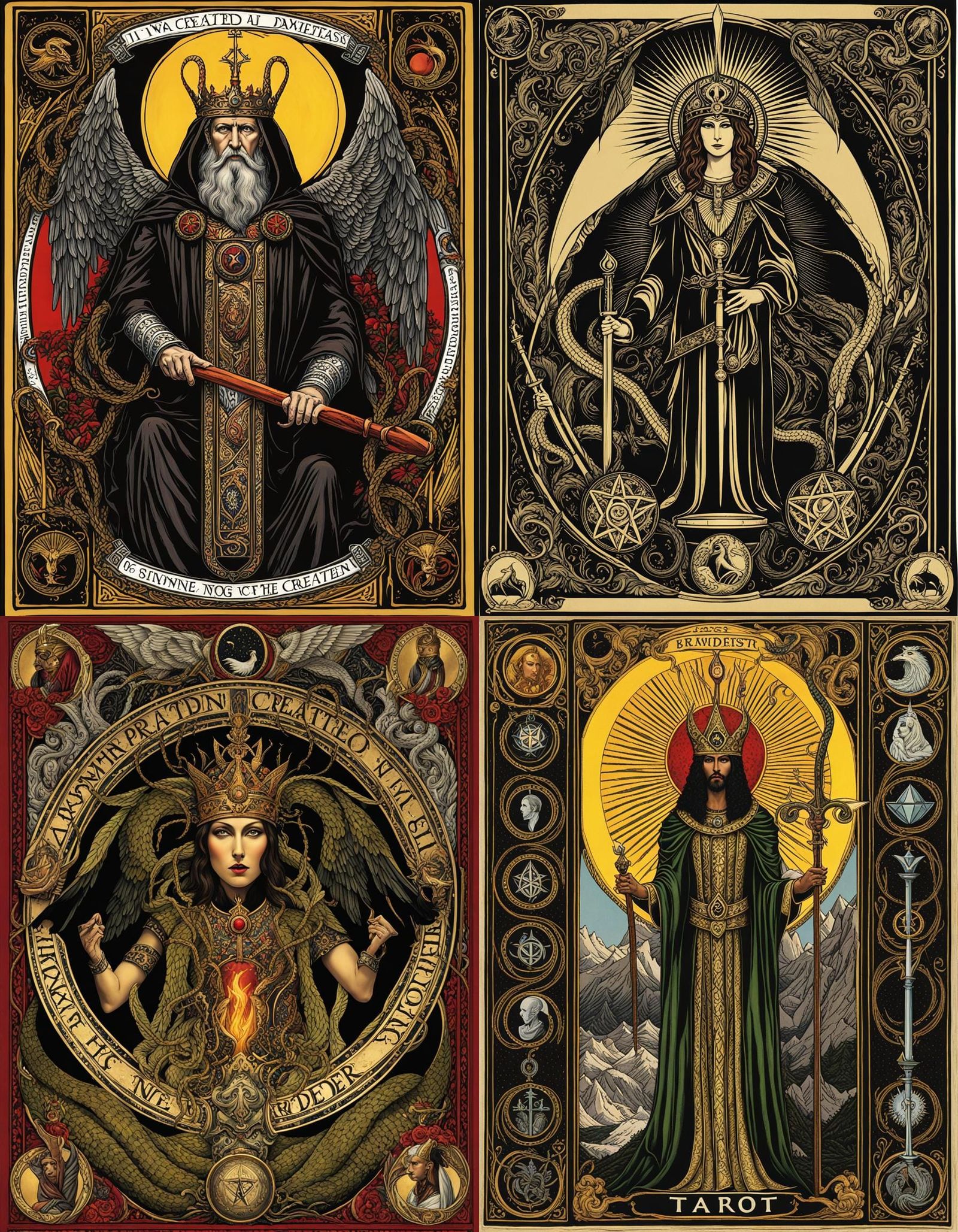 Intricate Tarot Card Depicting Lucifer