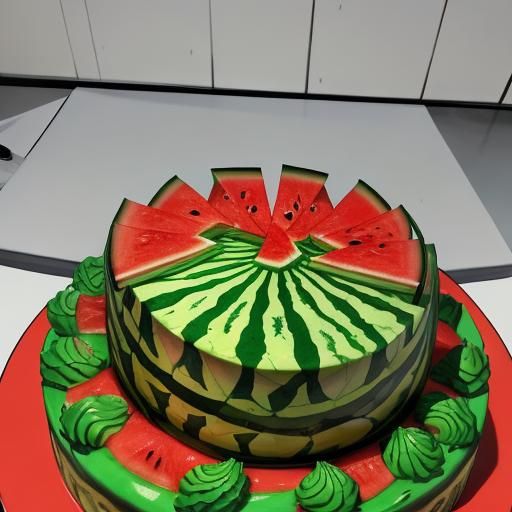 A watermelon king cake