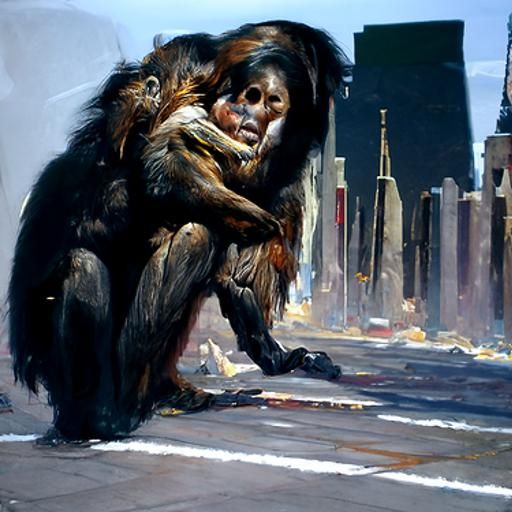 Post-Human Landscape as Oil Painting