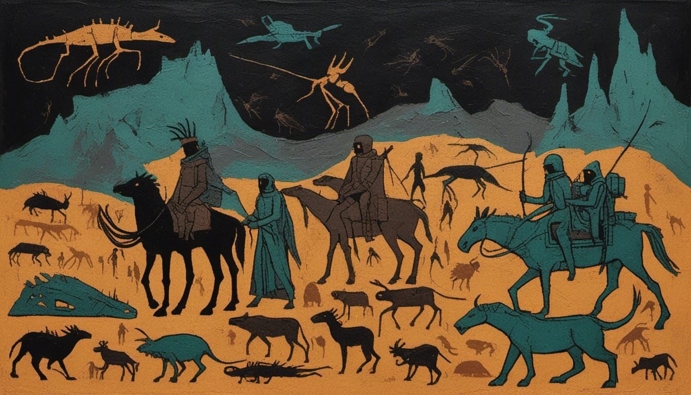 Paleolithic Humans Imagine Cyberpunk in Cave Painting