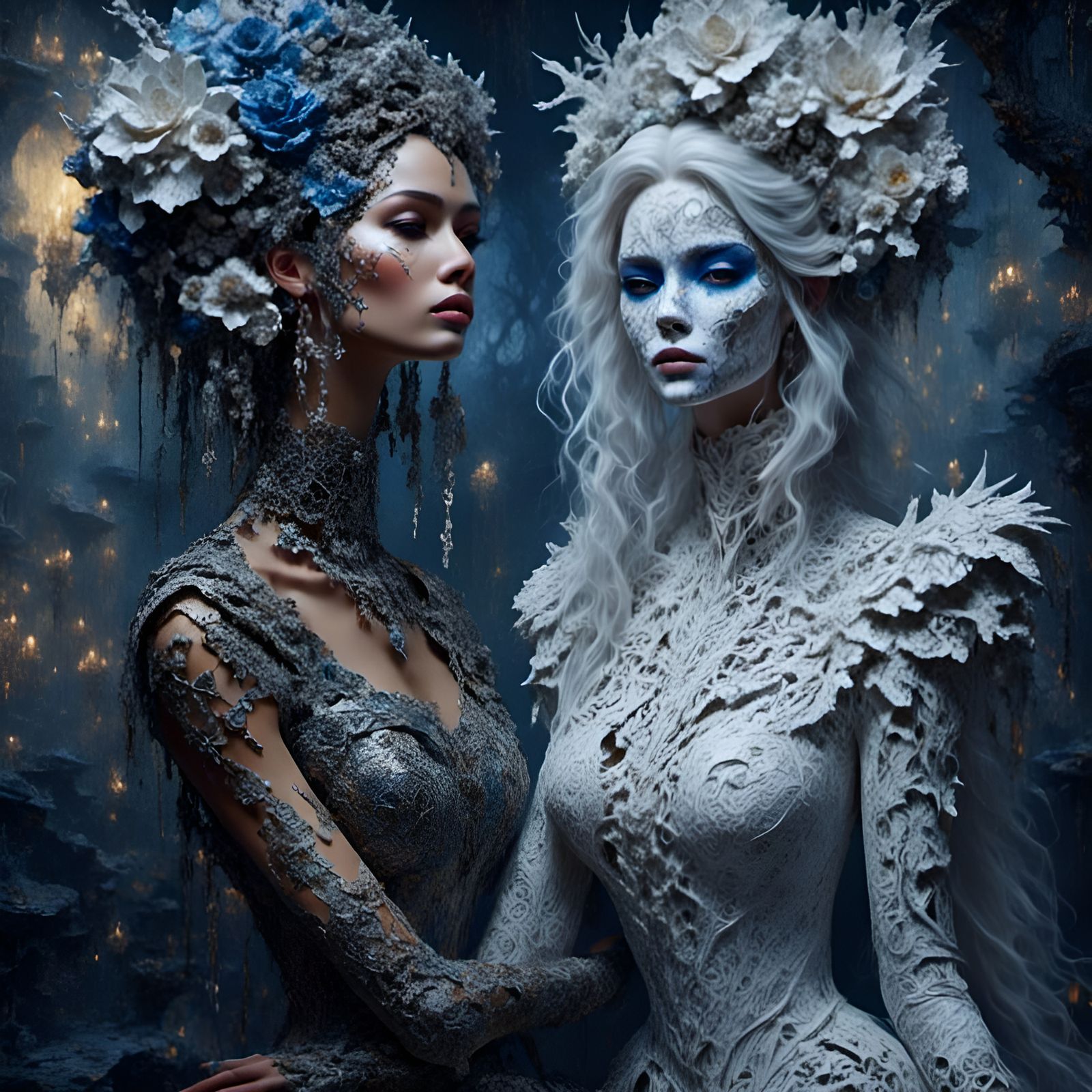 Angelic Demon Wedding in Hellscape Art