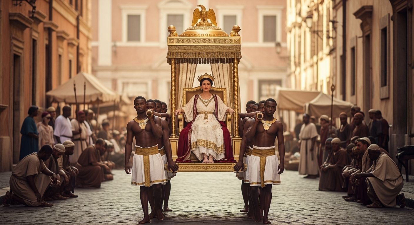 Empress Messalina on a Litter in Ancient Rome