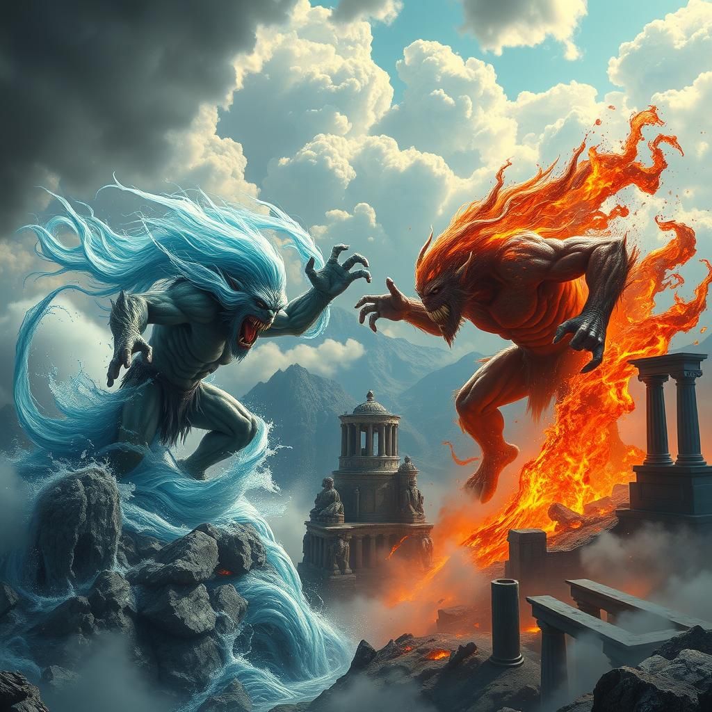 Superpower water Troll battles Superpower volcanic troll on ...