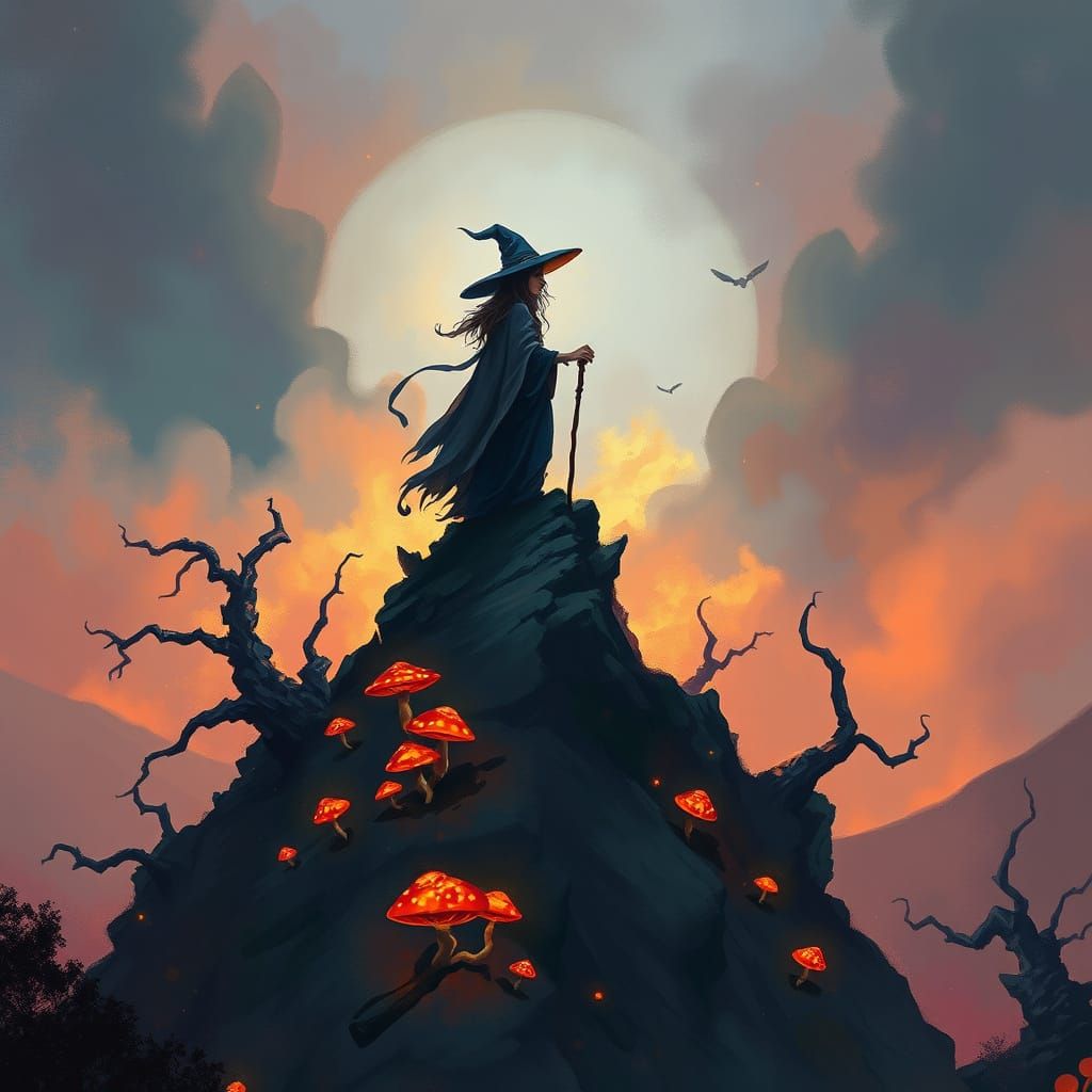 Mystical Witch on Misty Mountain, Bebop Art