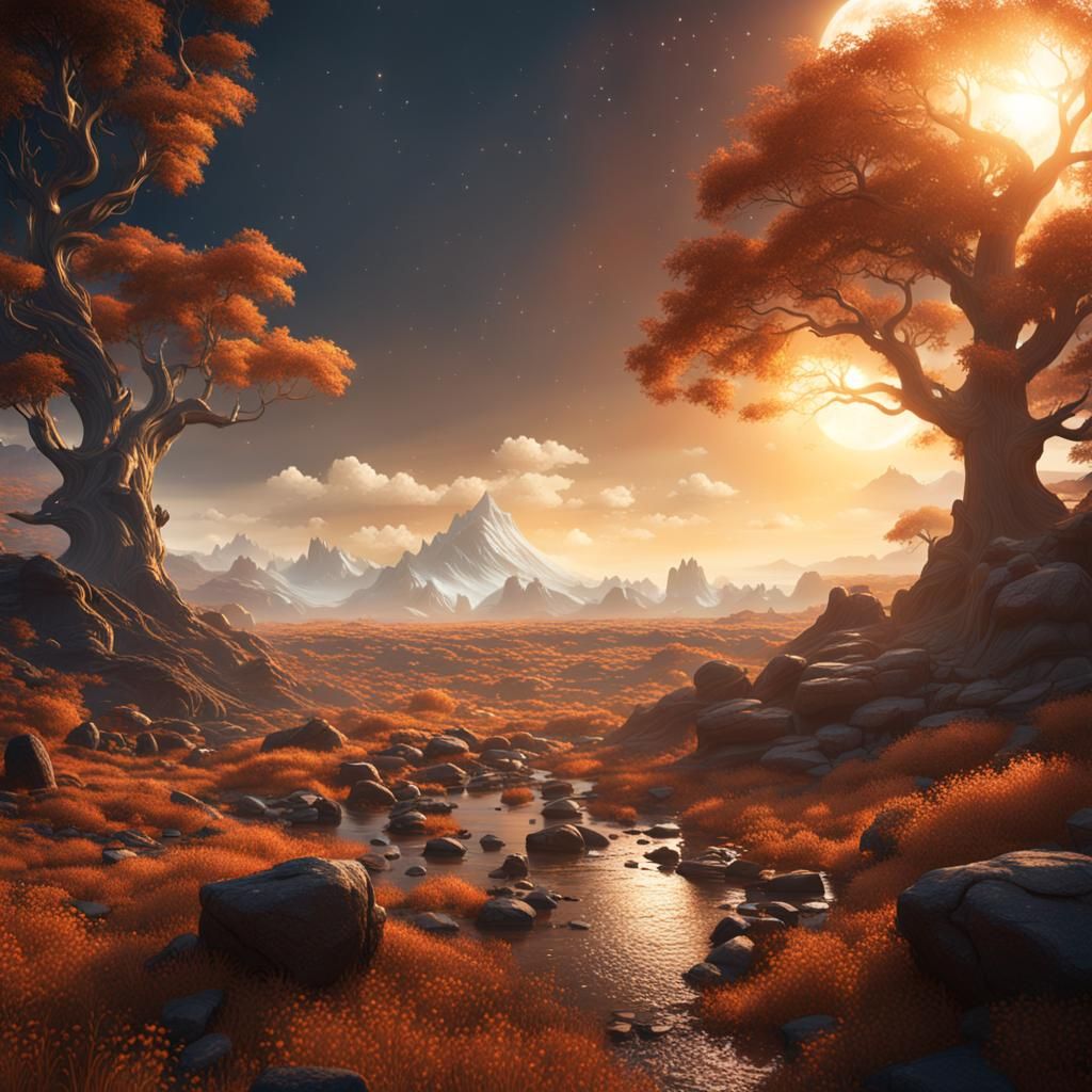 Sunlight Changes Entering Earth: Fantasy Concept Art