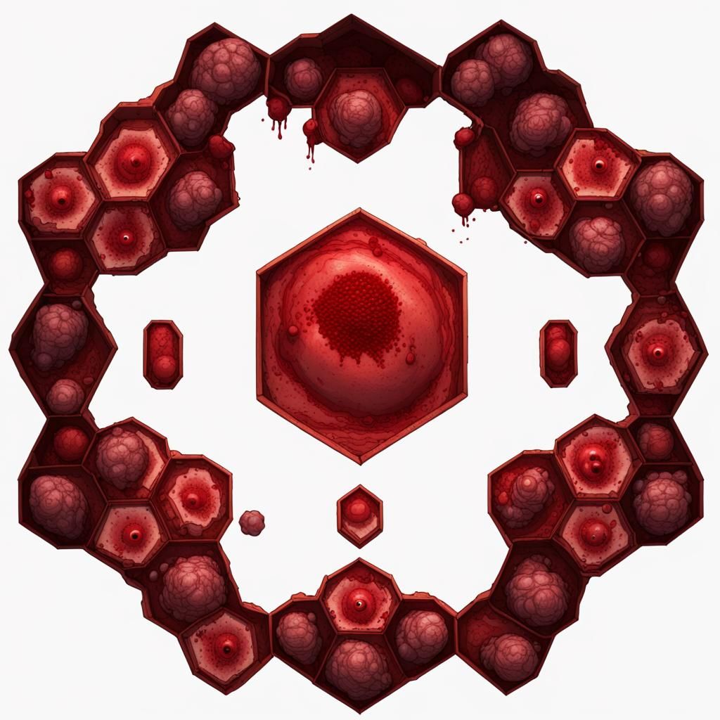 Hellish Sea of Blood with Alien Chambers