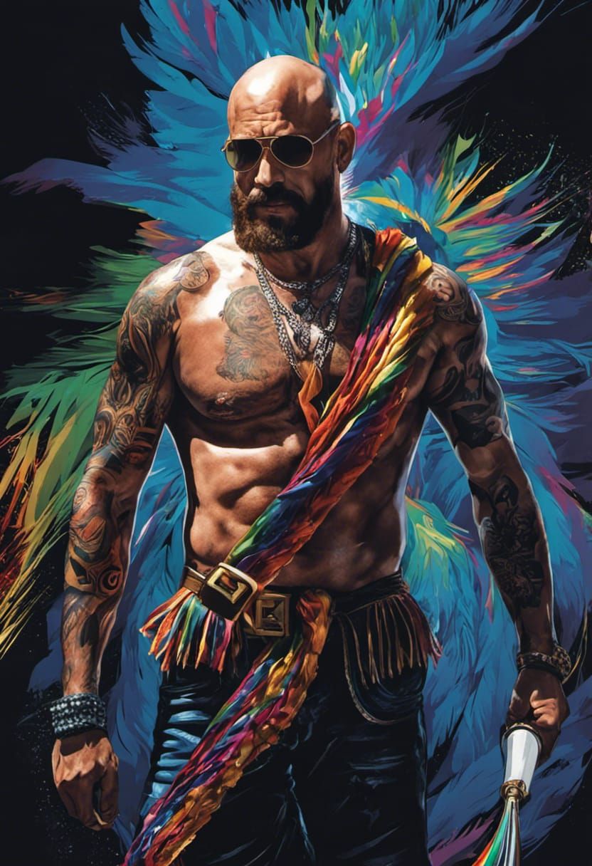 Gay Pride Parade: Muscular Men in Love