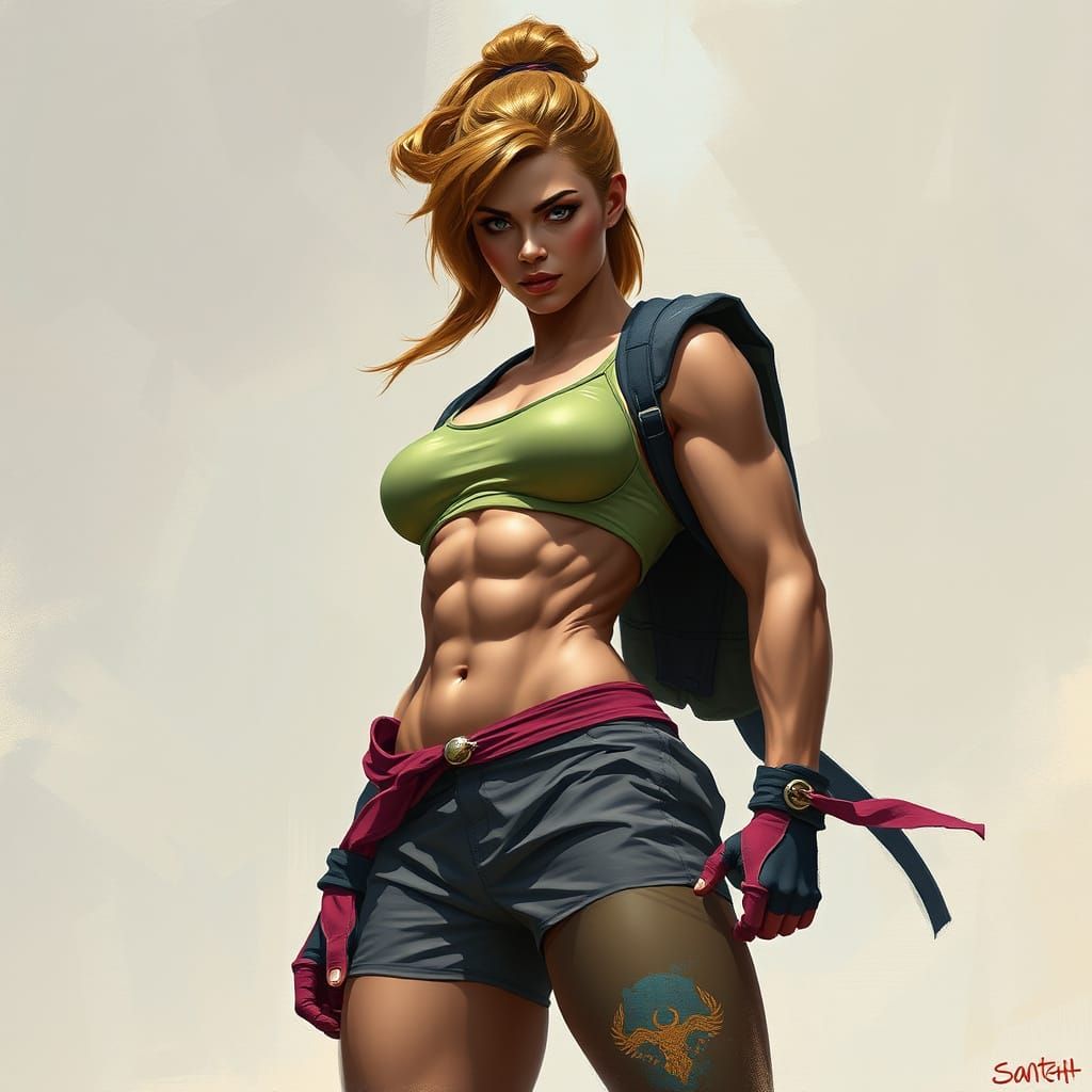 Muscle woman