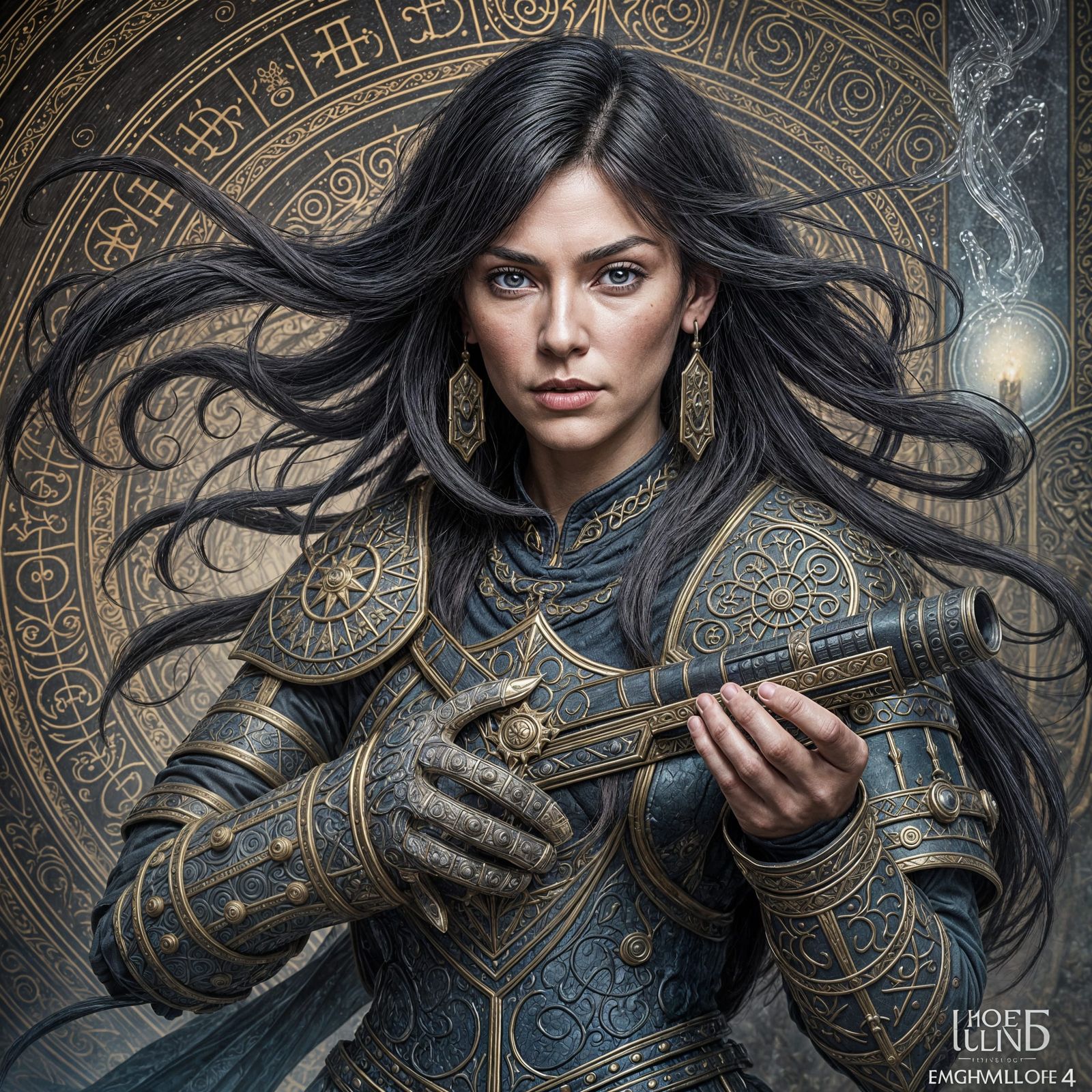 Elegant Fantasy Artificer in Half Plate Armor