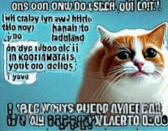 Funny Cat Meme for Social Media Sharing