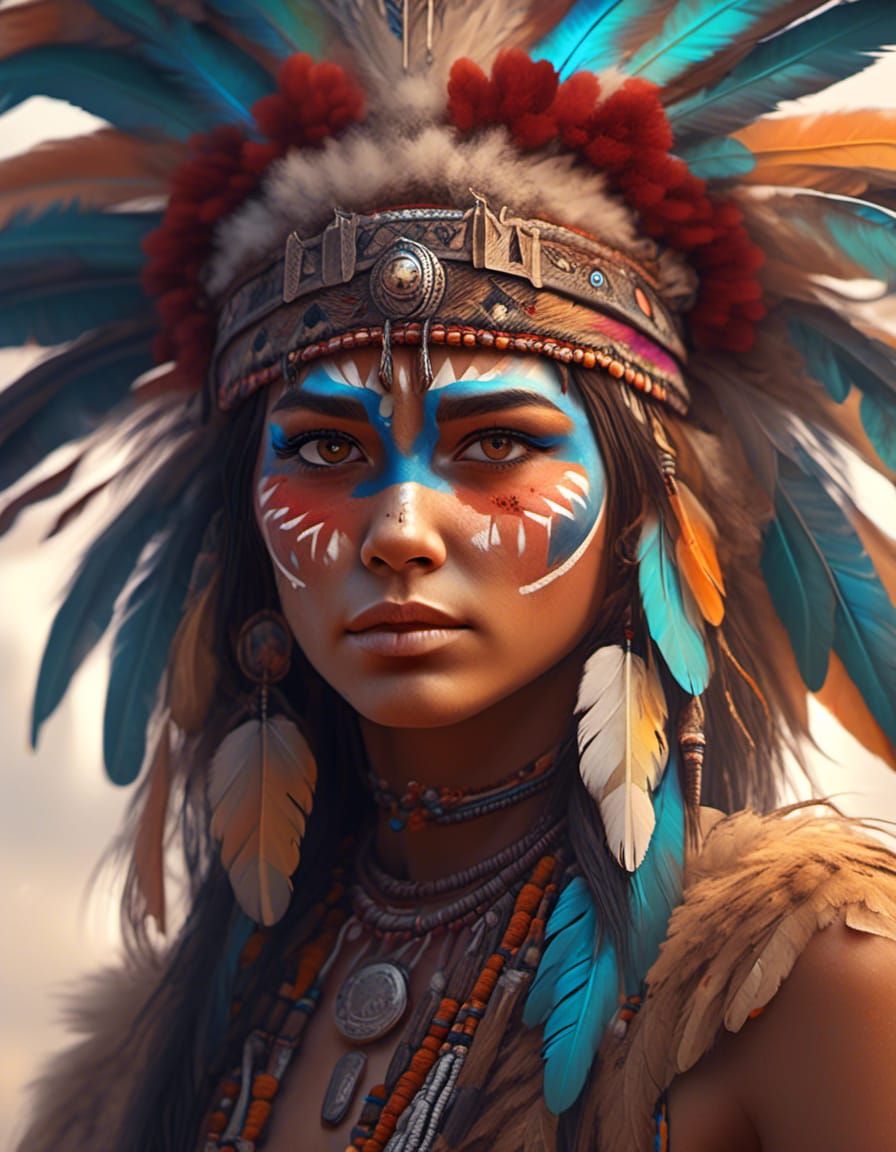 Beautifull native american woman
