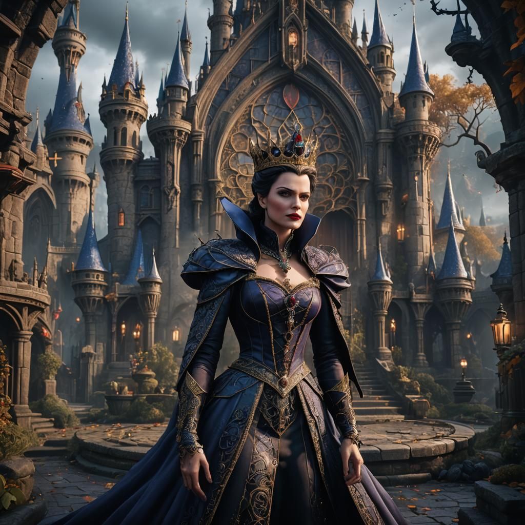 Detailed Matte Painting of an Evil Queen