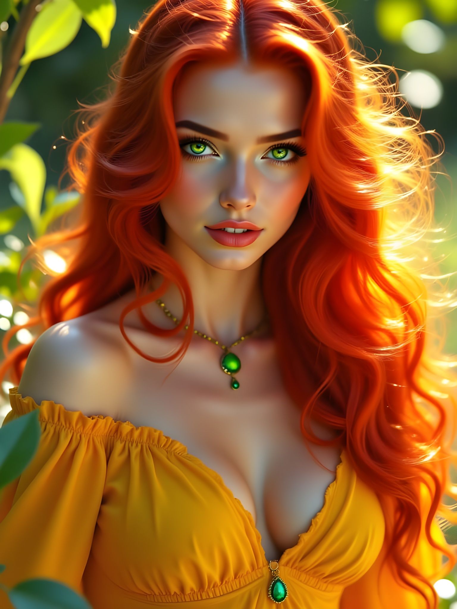 Goddess of Radiant Splendor in Golden Light