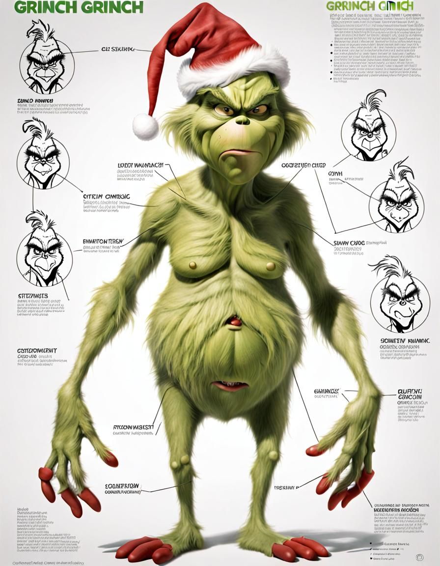 The Grinch's Anatomy: A Detailed Schematic Diagram