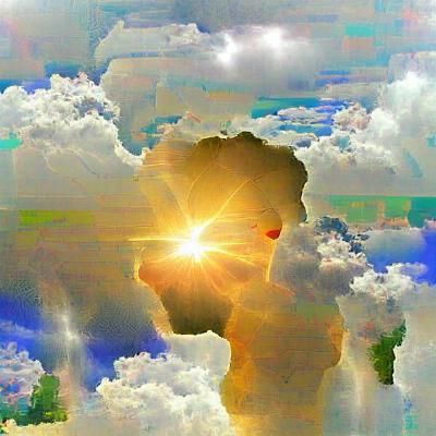 Divine Sunshine Illuminates Soft Clouds