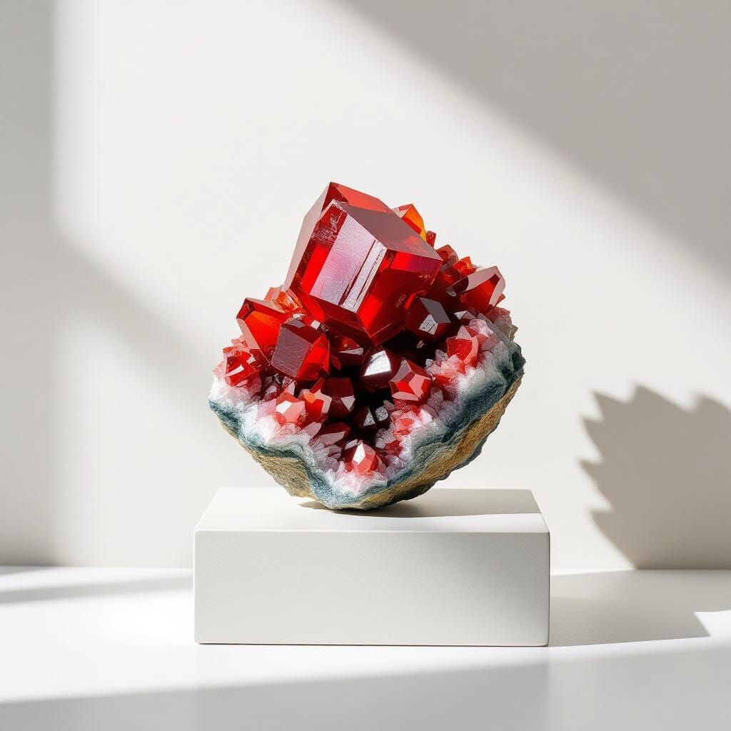 Crocoite Mineral Specimen Still Life Photography