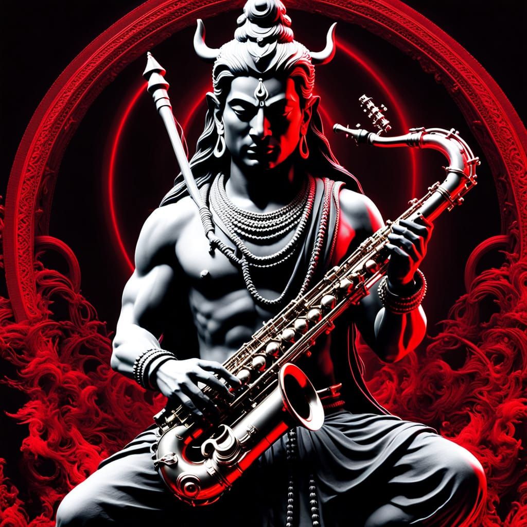 Shiva Plays Apocalyptic Saxophone Melody