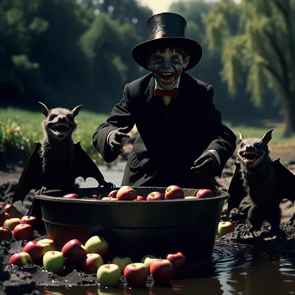 Eerie Children's Game in a Tar Pit