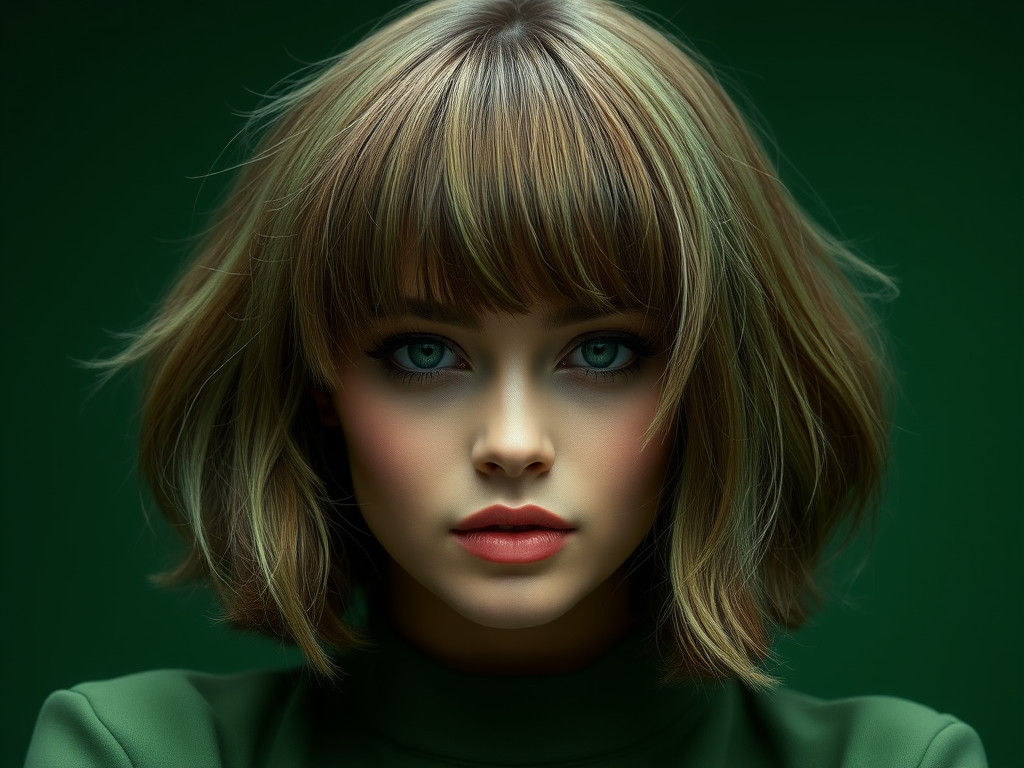 Ultraminimalist Composition in Green-Brown Tones