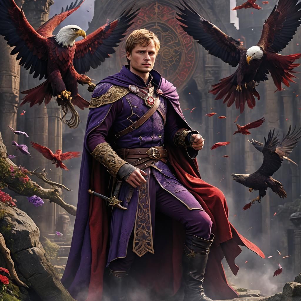 Prince with Eagle Sigil: Fantasy Concept Art