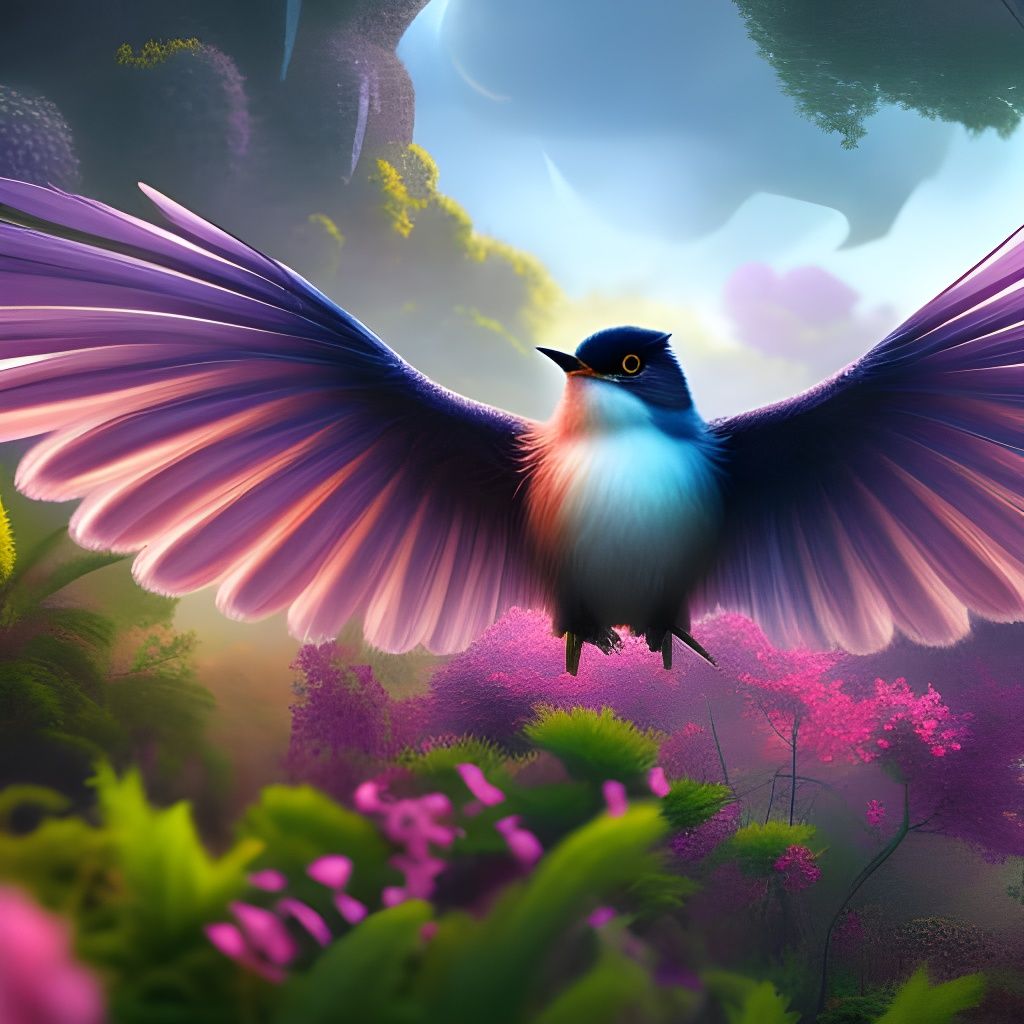 Adorable Songbird Teaches Baby Bird to Fly