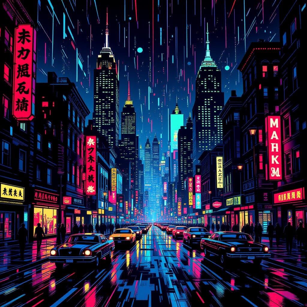 Vivid colour Mathematics and art technique melting in Sin Ci...