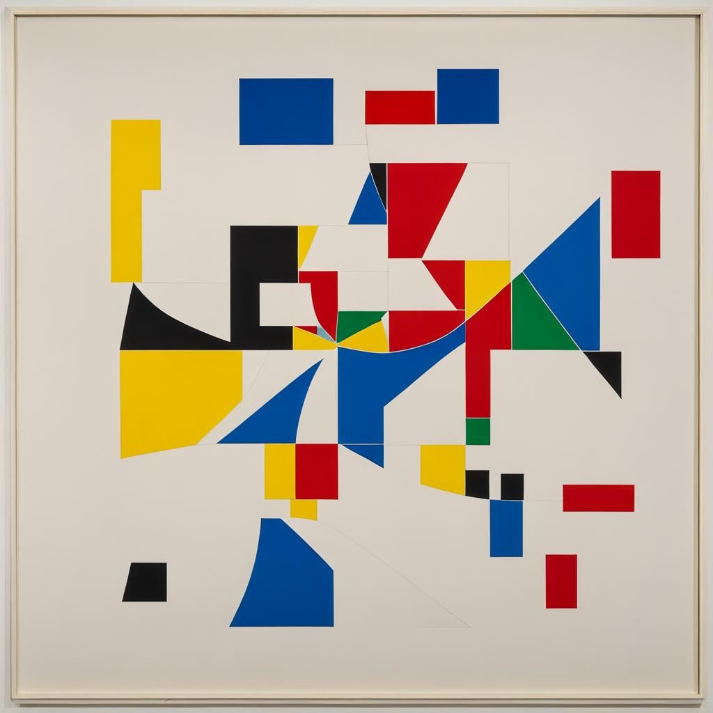 Abstract Matterhorn Inspired by Mondrian and Kelly