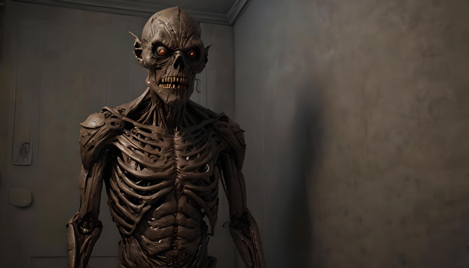 Eerie Bogeyman Portrait in Hyperrealist Style