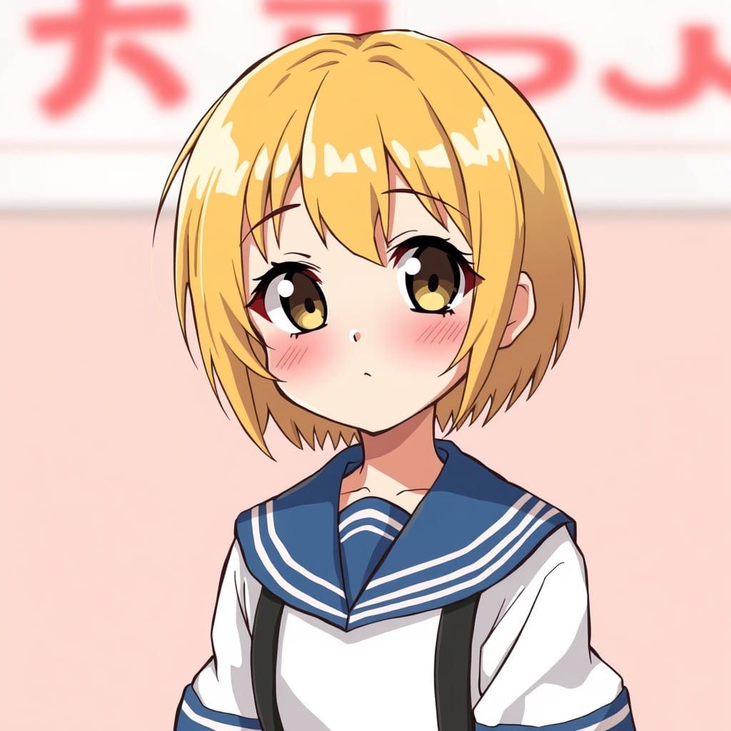 Cute Sailor Girl in Chibi Anime Style