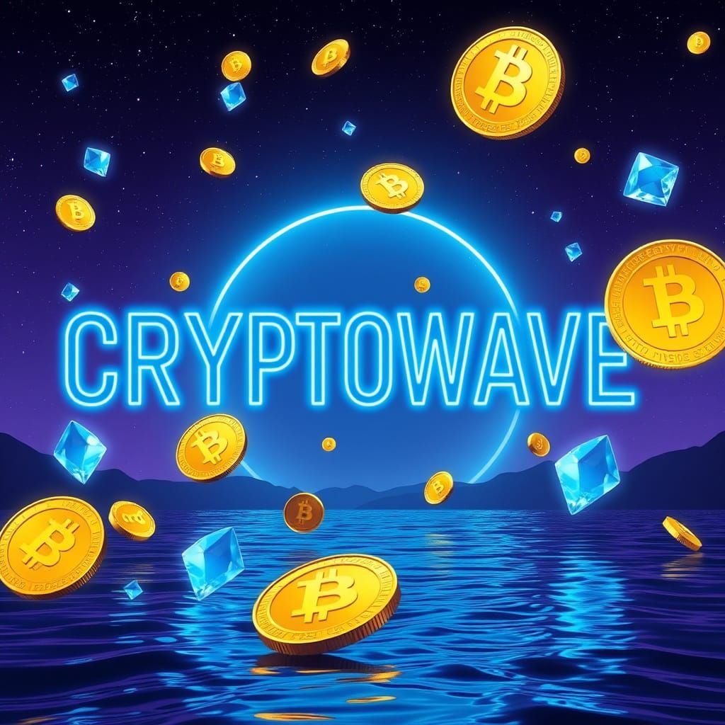 Synthwave Album Art with Crypto Theme