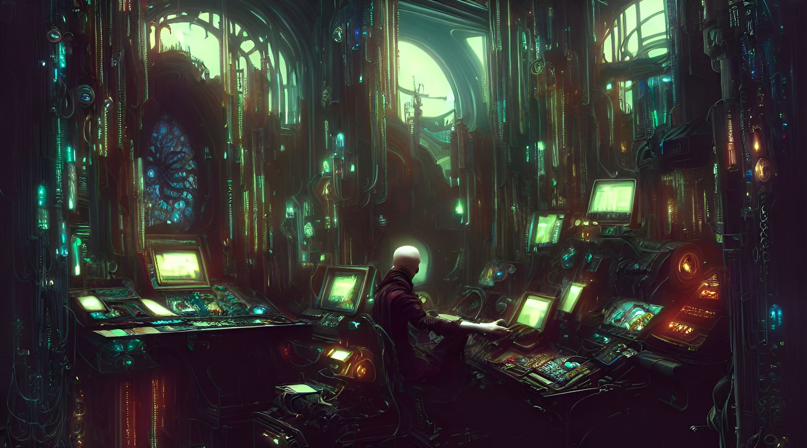 Gothic Cyberpunk Computer in Photorealistic 8K