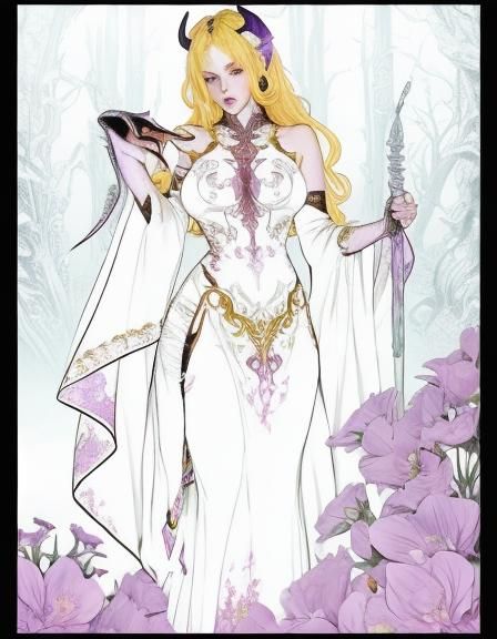 Demonic Woman Portrait in Digital Fantasy Art