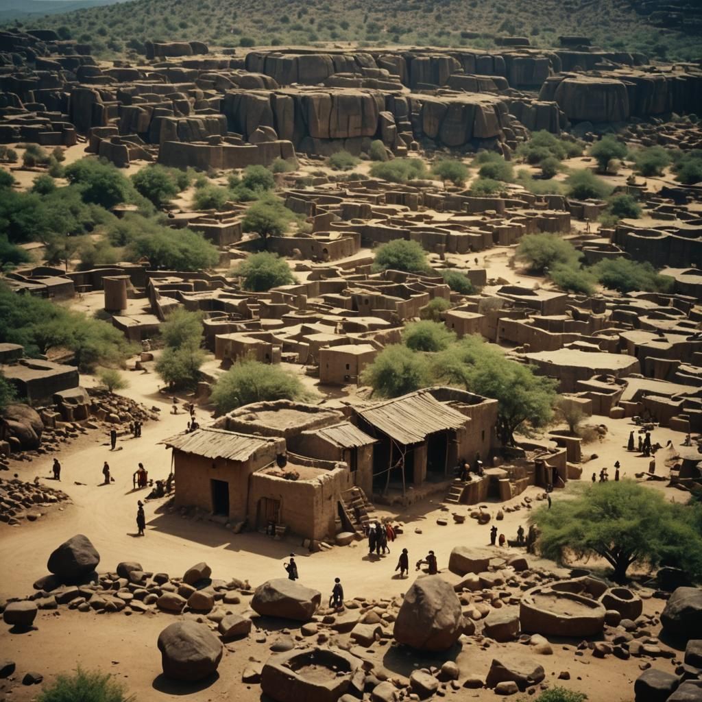 Akan, Ghana Empire, and Dogon Cinematic Still