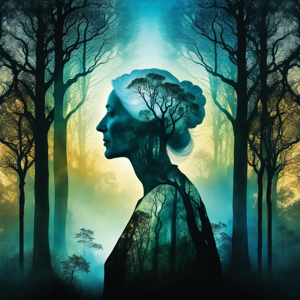 Ethereal Forest: Double Exposure Portrait