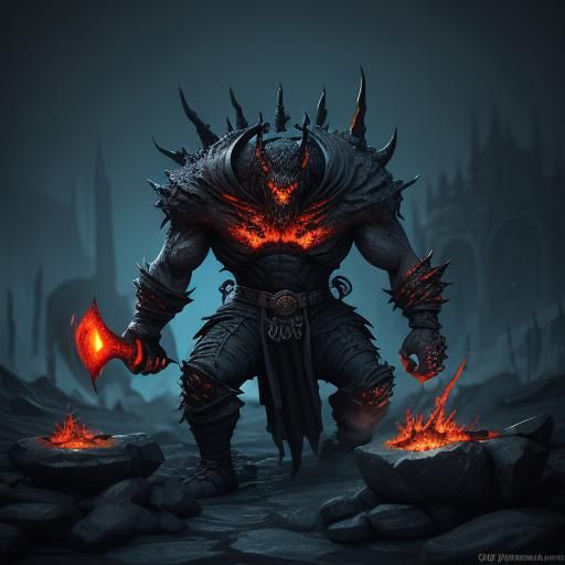 Eternal Digger Face: Dark Fantasy Concept Art