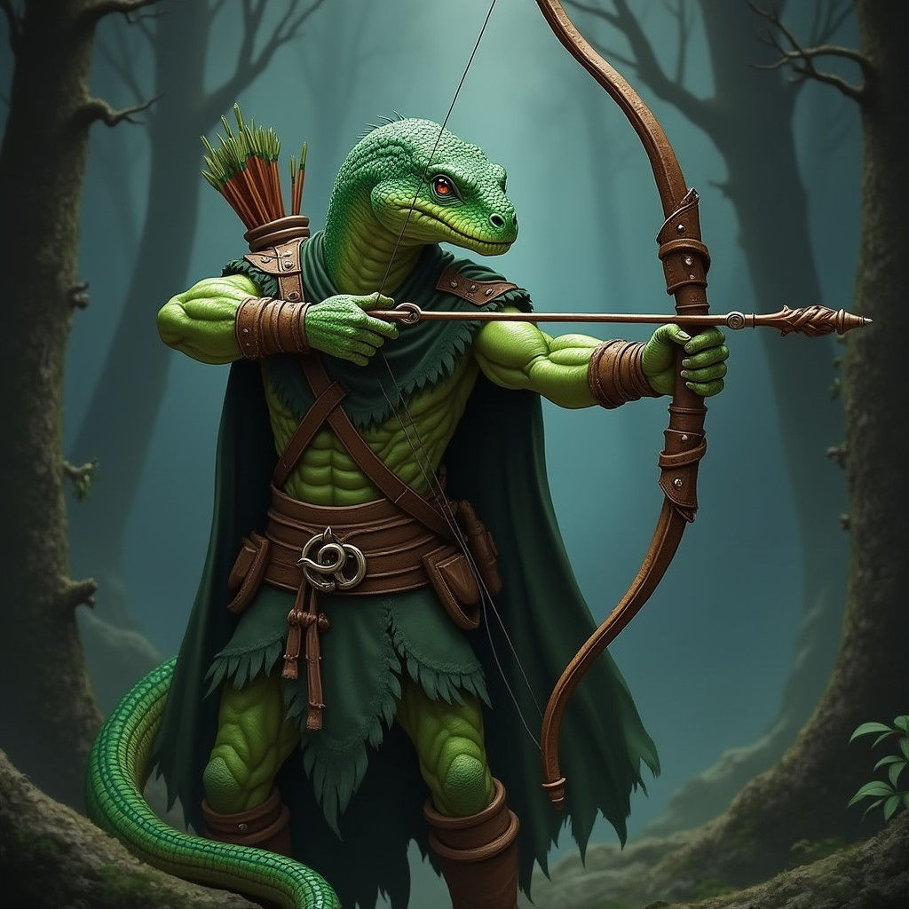 Expert Marksman in Dark Fantasy Portrait