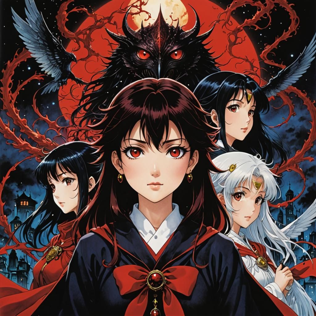 Fairy with Red Eyes in Manga Style